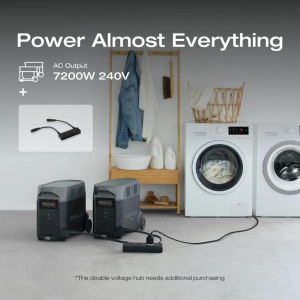 Portable Power Station 3600Wh DELTA Pro, 120V AC Outlets X 5, 3600W, 2.7H Fast Charge, Lifepo4 Power Station, Solar Generator for Home Use, Power Outage, Camping, RV, Emergencies - Image 9