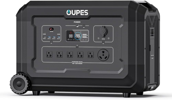 Mega 5 4000W Power Station, 5040Wh Lifepo4 Home Battery Backup, Expandable to 45.32Kwh, 120V AC Output(7000W Surge), Solar Generator for Home Use, Emergency, Power Outages, Rvs