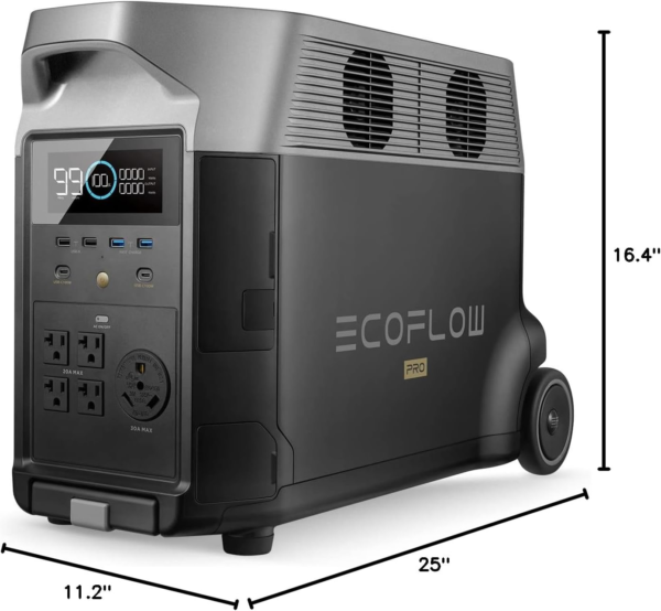 Portable Power Station 3600Wh DELTA Pro, 120V AC Outlets X 5, 3600W, 2.7H Fast Charge, Lifepo4 Power Station, Solar Generator for Home Use, Power Outage, Camping, RV, Emergencies - Image 10