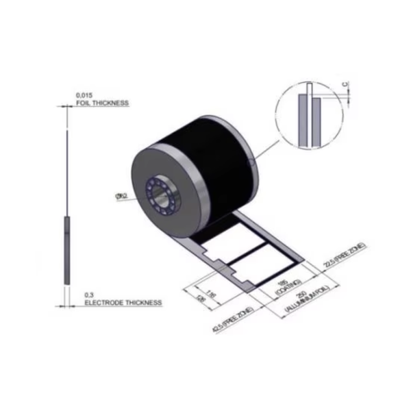 LFP, LMO, LCO, NMC Battery Anode Cathode Reel Electrode for Lithium Ion Battery