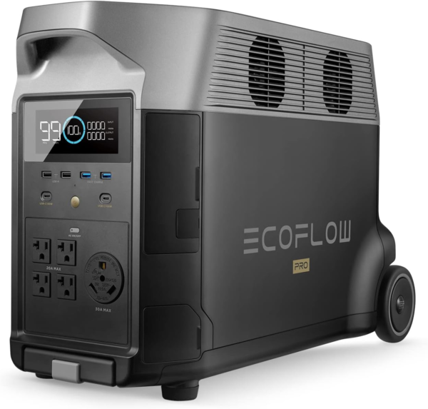 Portable Power Station 3600Wh DELTA Pro, 120V AC Outlets X 5, 3600W, 2.7H Fast Charge, Lifepo4 Power Station, Solar Generator for Home Use, Power Outage, Camping, RV, Emergencies