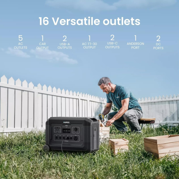 Mega 5 4000W Power Station, 5040Wh Lifepo4 Home Battery Backup, Expandable to 45.32Kwh, 120V AC Output(7000W Surge), Solar Generator for Home Use, Emergency, Power Outages, Rvs - Image 5