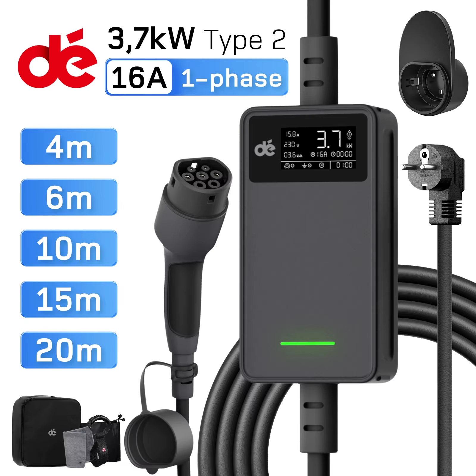 3.7KW Portable EV Charger - Image 2