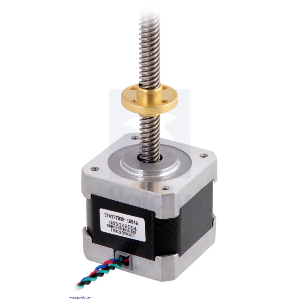 Stepper Motor with 18cm Lead Screw – Bipolar, 200 Steps/Rev, 42×38mm, 2.8V, 1.7A/Phase