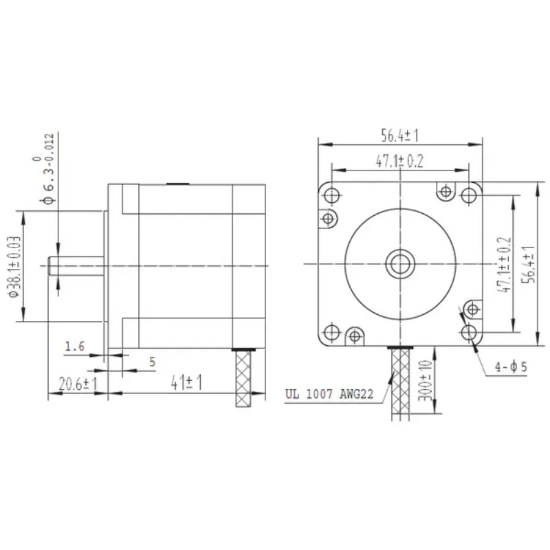 Stepper Motor: Unipolar/Bipolar, 200 Steps/Rev, 57×41Mm, 5.7V, 1 A/Phase - Image 2