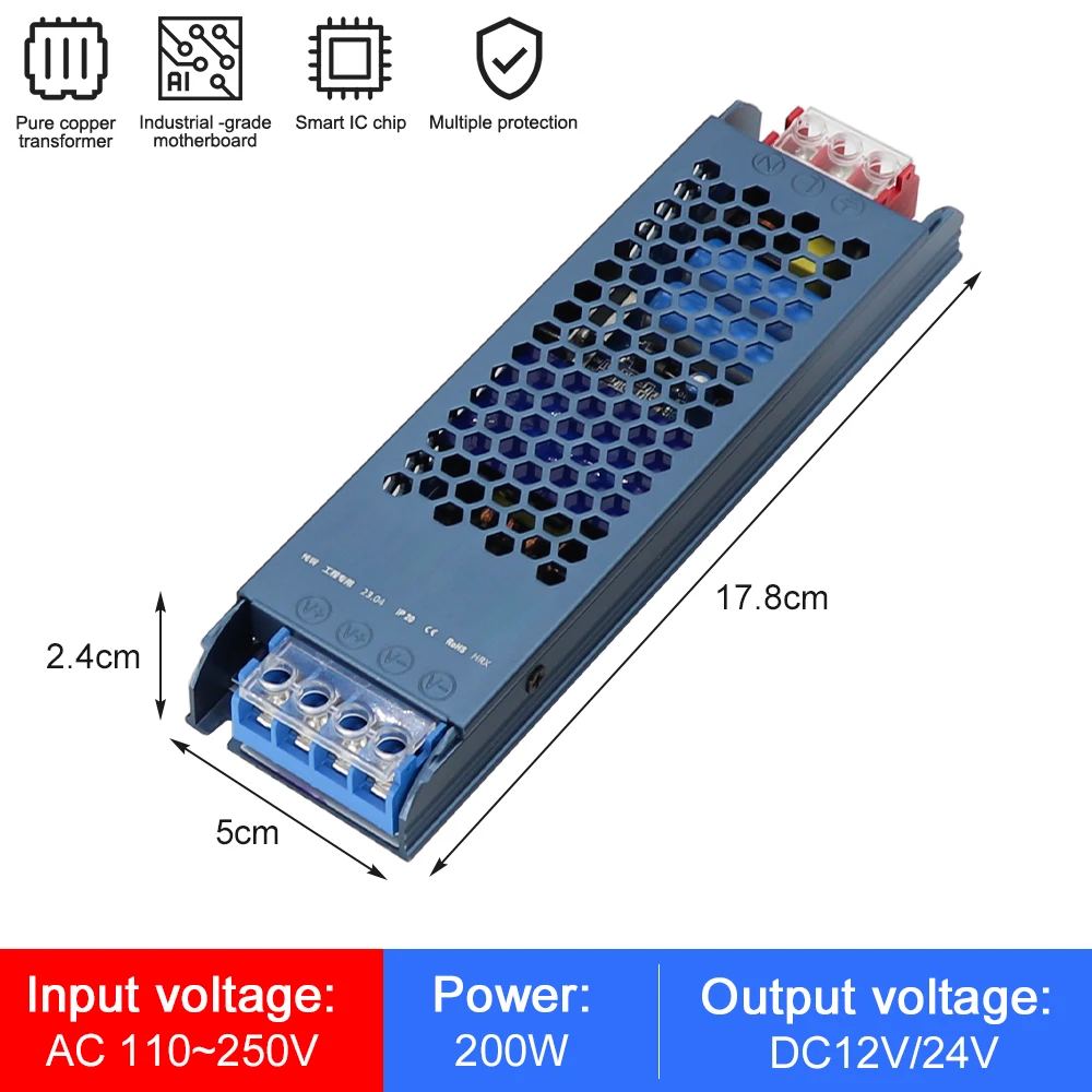 60W–500W 12V–24V AC-DC Power Supply - Image 9