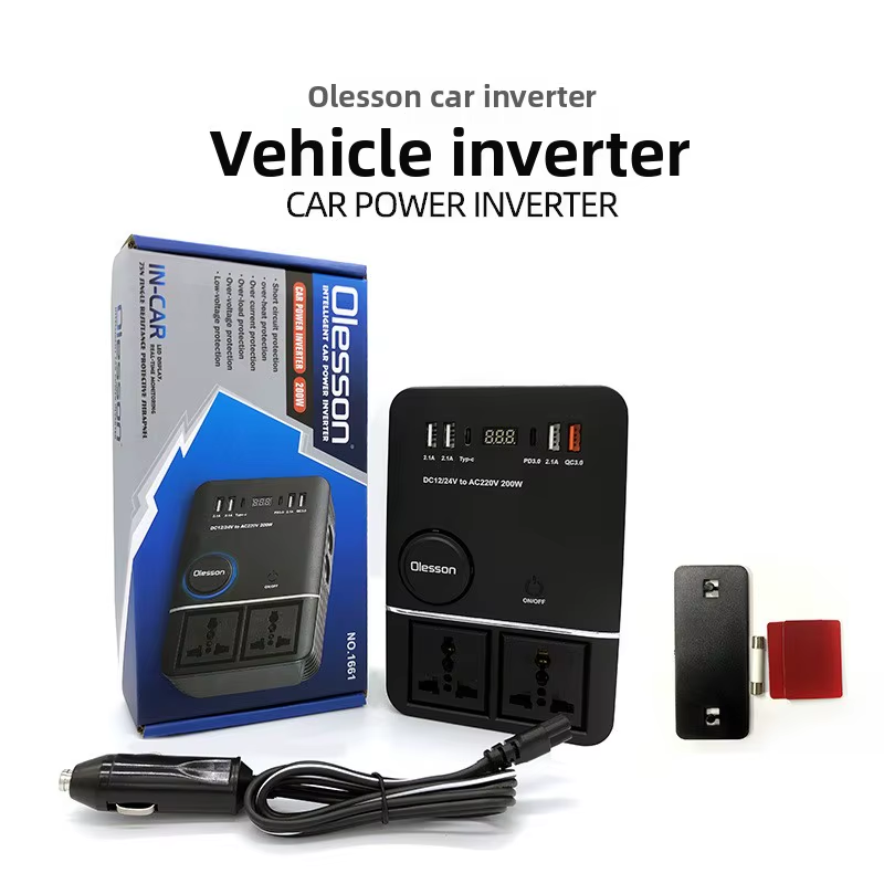 200W Car Power Inverter, USB Fast Charging - Image 5