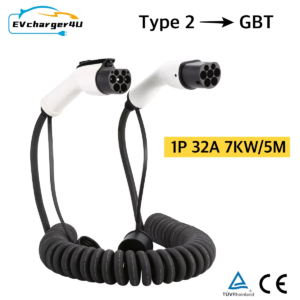 Type 2 to GBT Spiral Charging Cable 5M/7M