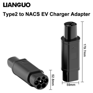 Type 2 to NACS EV Charger Adapter (up to 11 kW)