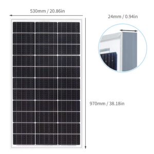 100W/200W Rigid Glass Solar Panel Set, 18V