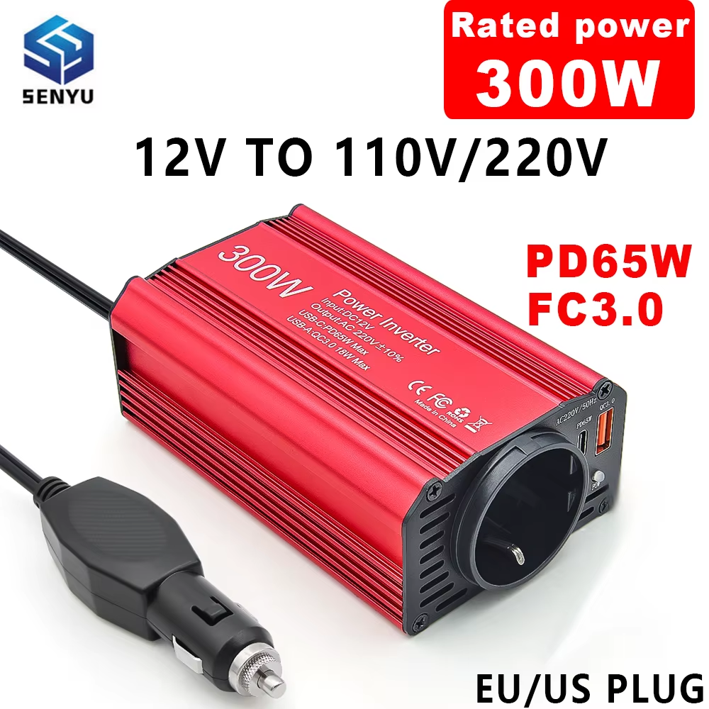 150W-300W Car Inverter, 12V to 110V/220V - Image 2